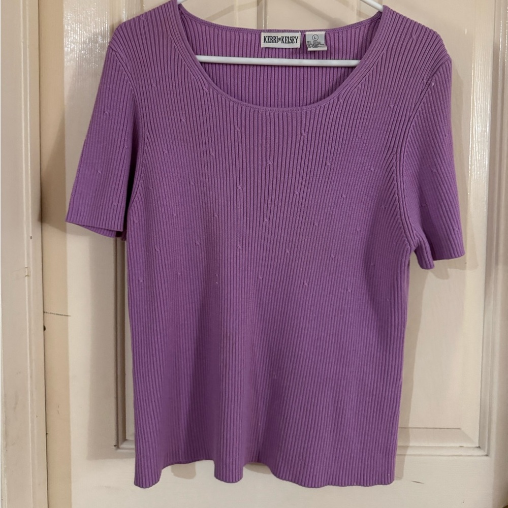 purple shirt
